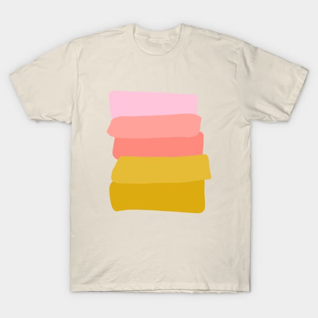 Abstract Sunset Stripes T-Shirt by ApricotBirch